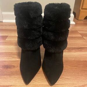 Faux fur boots